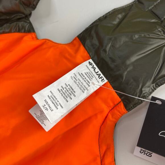 Pajar Pup Seymour Lightweight Dog Puffer Jacket Military Green Orange Size Small - Picture 11 of 12